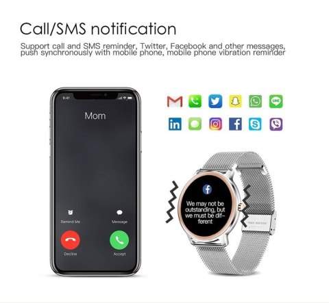 SMARTWATCH DAMSKI Rubicon RNBE66 - WŁASNE TARCZE (sr014e) SMARTWATCH DAMSKI Rubicon RNBE66 - WŁASNE TARCZE (sr014e)