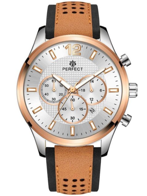 ZEGAREK MĘSKI PERFECT CH01L - CHRONOGRAF (zp354g) + BOX ZEGAREK MĘSKI PERFECT CH01L - CHRONOGRAF (zp354g) + BOX