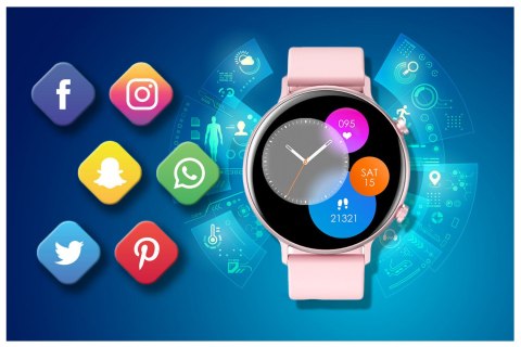 SMARTWATCH DAMSKI Rubicon RNCE98 - WYKONYWANIE POŁĄCZEŃ, PULSOKSYMETR (sr043a) SMARTWATCH DAMSKI Rubicon RNCE98 - WYKONYWANIE POŁĄCZEŃ, PULSOKSYMETR (sr043a)
