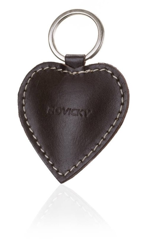Brelok do kluczy w kształcie serca ze skóry naturalnej - Rovicky Brelok do kluczy w kształcie serca ze skóry naturalnej - Rovicky