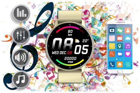 SMARTWATCH DAMSKI Rubicon RNCF01 - WŁASNE TARCZE, PULSOMETR (sr047b) SMARTWATCH DAMSKI Rubicon RNCF01 - WŁASNE TARCZE, PULSOMETR (sr047b)