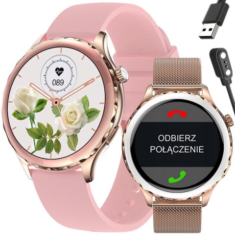SMARTWATCH DAMSKI Rubicon RNCF02 - WYKONYWANIE POŁĄCZEŃ, DODATKOWY PASEK (sr048b) SMARTWATCH DAMSKI Rubicon RNCF02 - WYKONYWANIE POŁĄCZEŃ, DODATKOWY PASEK (sr048b)