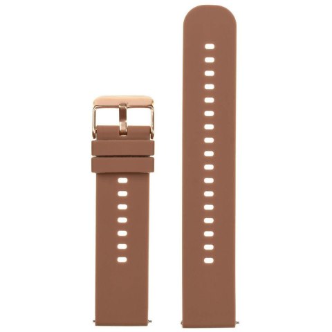 Pasek gumowy do zegarka U27 - brązowy/rosegold - 22mm Pasek gumowy do zegarka U27 - brązowy/rosegold - 22mm