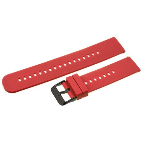 Pasek gumowy do zegarka U27 - czerwony/czarny - 20mm Pasek gumowy do zegarka U27 - czerwony/czarny - 20mm