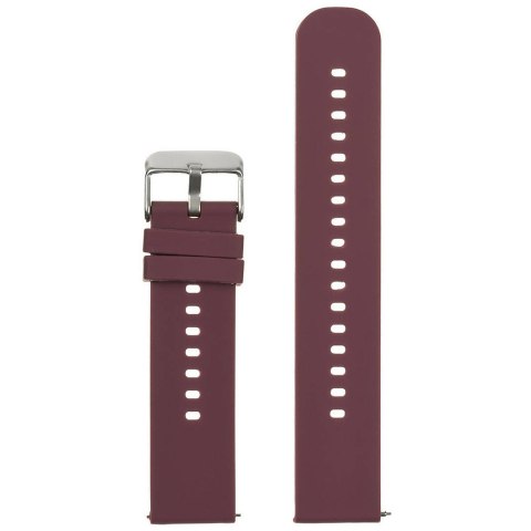 Pasek gumowy do zegarka U27 - fioletowy/srebrny - 20mm Pasek gumowy do zegarka U27 - fioletowy/srebrny - 20mm