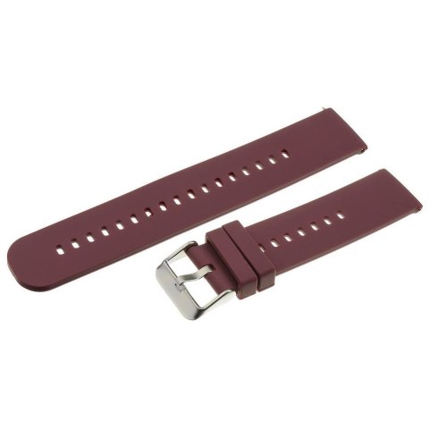 Pasek gumowy do zegarka U27 - fioletowy/srebrny - 20mm Pasek gumowy do zegarka U27 - fioletowy/srebrny - 20mm