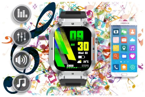 SMARTWATCH MĘSKI GRAVITY GT6-5 - WYKONYWANIE POŁĄCZEŃ, MONITOR SNU (sg020e) SMARTWATCH MĘSKI GRAVITY GT6-5 - WYKONYWANIE POŁĄCZEŃ, MONITOR SNU (sg020e)