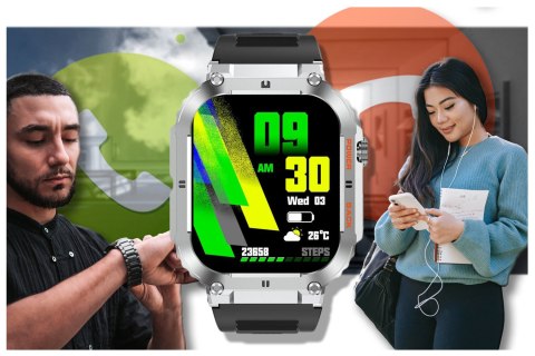 SMARTWATCH MĘSKI GRAVITY GT6-5 - WYKONYWANIE POŁĄCZEŃ, MONITOR SNU (sg020e) SMARTWATCH MĘSKI GRAVITY GT6-5 - WYKONYWANIE POŁĄCZEŃ, MONITOR SNU (sg020e)