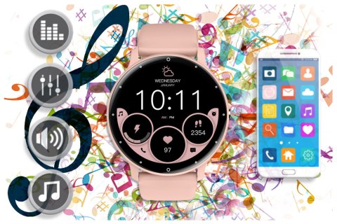 SMARTWATCH UNISEX Rubicon RNCF16 - BLUETOOTH CALL, TRENING GOOGLE FIT (sr058d) SMARTWATCH UNISEX Rubicon RNCF16 - BLUETOOTH CALL, TRENING GOOGLE FIT (sr058d)