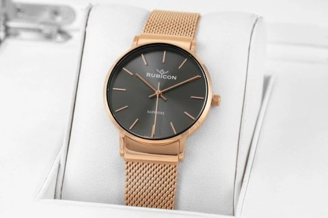 ZEGAREK DAMSKI RUBICON RNBE28 - rosegold (zr623a) ZEGAREK DAMSKI RUBICON RNBE28 - rosegold (zr623a)