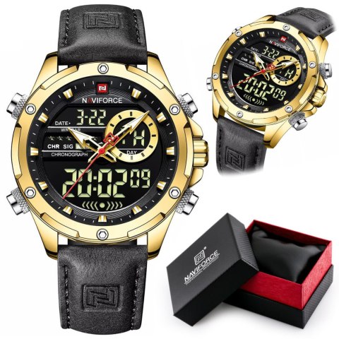 ZEGAREK MĘSKI NAVIFORCE NF9208 G/B/B CHRONOGRAF + BOX ZEGAREK MĘSKI NAVIFORCE NF9208 G/B/B CHRONOGRAF + BOX