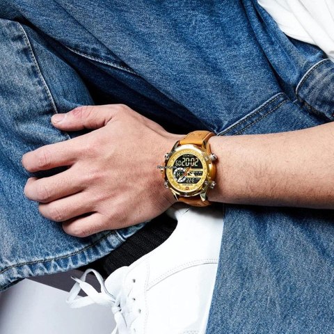 ZEGAREK MĘSKI NAVIFORCE NF9208 G/G/L.BN - CHRONOGRAF + BOX ZEGAREK MĘSKI NAVIFORCE NF9208 G/G/L.BN - CHRONOGRAF + BOX