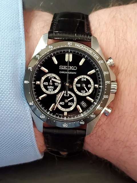 ZEGAREK MĘSKI SEIKO CHRONOGRAPH BLACK SPIRIT SBTR021 + BOX ZEGAREK MĘSKI SEIKO CHRONOGRAPH BLACK SPIRIT SBTR021 + BOX