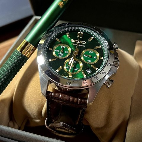 ZEGAREK MĘSKI SEIKO CHRONOGRAPH GREEN SPIRIT SBTR017 + BOX ZEGAREK MĘSKI SEIKO CHRONOGRAPH GREEN SPIRIT SBTR017 + BOX