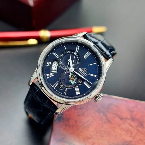 Zegarek Męski Orient Classic Sun & Moon RA-AK0011D10B + BOX Zegarek Męski Orient Classic Sun & Moon RA-AK0011D10B + BOX