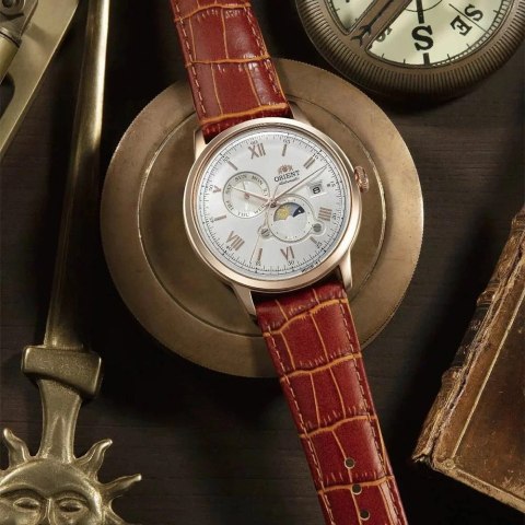 Zegarek Męski Orient Classic Sun & Moon RA-AK0801S30B + BOX Zegarek Męski Orient Classic Sun & Moon RA-AK0801S30B + BOX