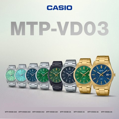 ZEGAREK MĘSKI CASIO MTP-VD03G-1A + BOX ZEGAREK MĘSKI CASIO MTP-VD03G-1A + BOX