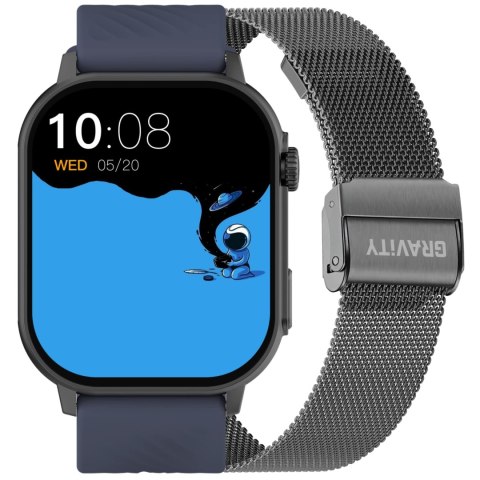 SMARTWATCH UNISEX GRAVITY GT15-4 - ROZMOWY BLUETOOTH, DODATKOWY PASEK (sg029d) SMARTWATCH UNISEX GRAVITY GT15-4 - ROZMOWY BLUETOOTH, DODATKOWY PASEK (sg029d)