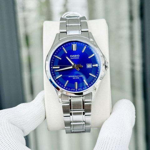 Zegarek Męski Casio MTS-100D-2A + BOX (zd236c) SZAFIR Zegarek Męski Casio MTS-100D-2A + BOX (zd236c) SZAFIR
