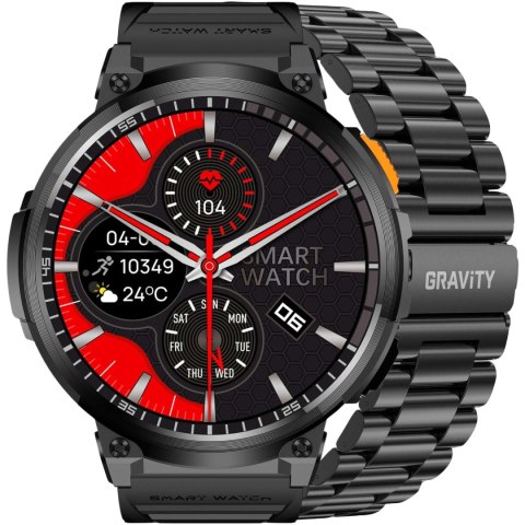 SMARTWATCH MĘSKI GRAVITY GT23-1 - LATARKA, DODATKOWY PASEK (sg031a) SMARTWATCH MĘSKI GRAVITY GT23-1 - LATARKA, DODATKOWY PASEK (sg031a)