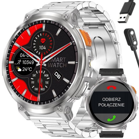 SMARTWATCH MĘSKI GRAVITY GT23-2 - LATARKA, DODATKOWY PASEK (sg031b) SMARTWATCH MĘSKI GRAVITY GT23-2 - LATARKA, DODATKOWY PASEK (sg031b)