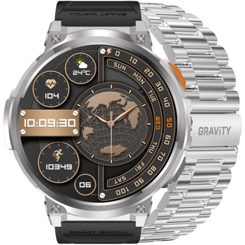 SMARTWATCH MĘSKI GRAVITY GT23-2 - LATARKA, DODATKOWY PASEK (sg031b) SMARTWATCH MĘSKI GRAVITY GT23-2 - LATARKA, DODATKOWY PASEK (sg031b)