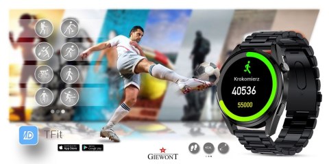 Smartwatch Giewont Vertex SmartCall GW450-1 Carbon/Carbon Silikon Smartwatch Giewont Vertex SmartCall GW450-1 Carbon/Carbon Silikon