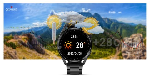 Smartwatch Giewont Vertex SmartCall GW450-1 Carbon/Carbon Silikon Smartwatch Giewont Vertex SmartCall GW450-1 Carbon/Carbon Silikon