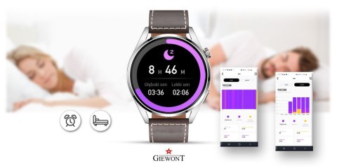 Smartwatch Giewont Vertex SmartCall GW450-6 Silver/Brown Leather Smartwatch Giewont Vertex SmartCall GW450-6 Silver/Brown Leather