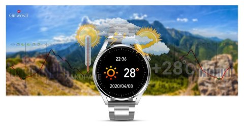 Smartwatch Giewont Vertex SmartCall GW450-6 Silver/Brown Leather Smartwatch Giewont Vertex SmartCall GW450-6 Silver/Brown Leather