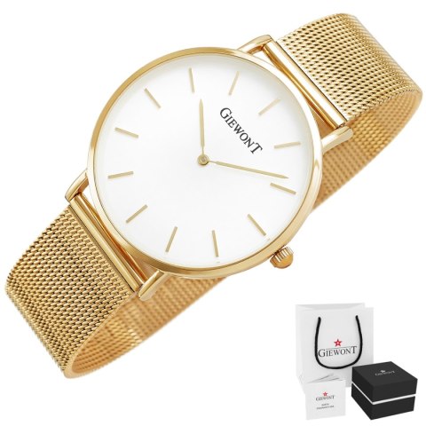 Zegarek Damski GIEWONT Harmony GW1970-1 Pure White/Gold Effect Zegarek Damski GIEWONT Harmony GW1970-1 Pure White/Gold Effect