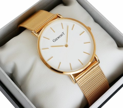 Zegarek Damski GIEWONT Harmony GW1970-1 Pure White/Gold Effect Zegarek Damski GIEWONT Harmony GW1970-1 Pure White/Gold Effect