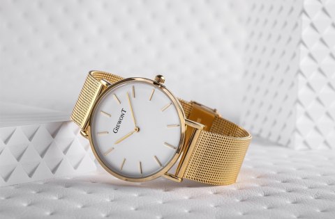 Zegarek Damski GIEWONT Harmony GW1970-1 Pure White/Gold Effect Zegarek Damski GIEWONT Harmony GW1970-1 Pure White/Gold Effect