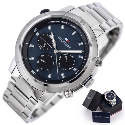 ZEGAREK MĘSKI TOMMY HILFIGER Troy 1792104 + BOX ZEGAREK MĘSKI TOMMY HILFIGER Troy 1792104 + BOX