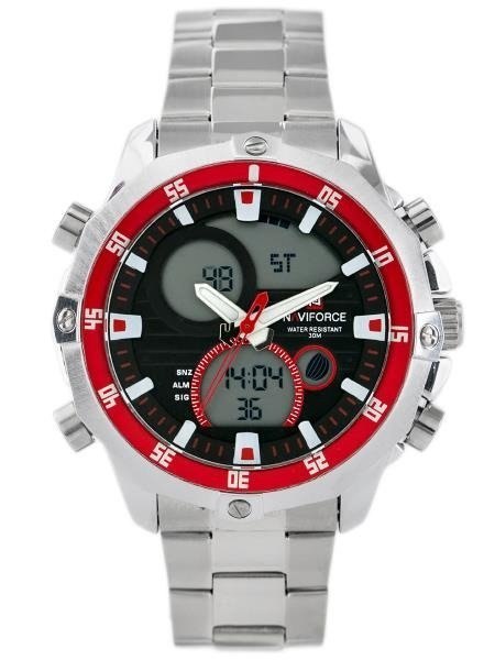 ZEGAREK MĘSKI NAVIFORCE CIRRUS (zn010b)- silver/red ZEGAREK MĘSKI NAVIFORCE CIRRUS (zn010b)- silver/red