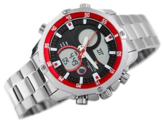 ZEGAREK MĘSKI NAVIFORCE CIRRUS (zn010b)- silver/red