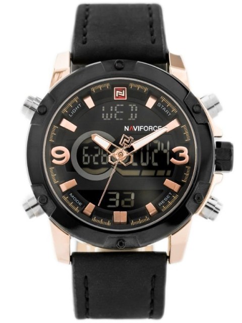 ZEGAREK MĘSKI NAVIFORCE - NF9097 (zn043d) - black/rosegold ZEGAREK MĘSKI NAVIFORCE - NF9097 (zn043d) - black/rosegold