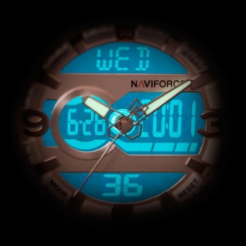 ZEGAREK MĘSKI NAVIFORCE - NF9097 (zn043d) - black/rosegold ZEGAREK MĘSKI NAVIFORCE - NF9097 (zn043d) - black/rosegold