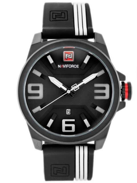 ZEGAREK MĘSKI NAVIFORCE - NF9098 (zn045b) - black/white ZEGAREK MĘSKI NAVIFORCE - NF9098 (zn045b) - black/white