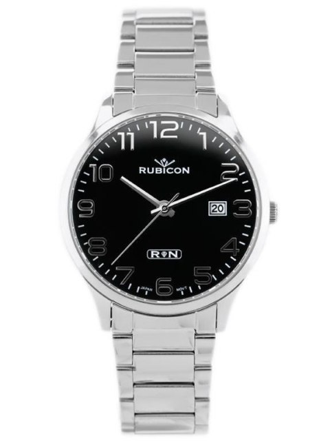 ZEGAREK MĘSKI RUBICON RNDD60 (zr078b) - stalowy ZEGAREK MĘSKI RUBICON RNDD60 (zr078b) - stalowy