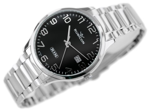 ZEGAREK MĘSKI RUBICON RNDD60 (zr078b) - stalowy ZEGAREK MĘSKI RUBICON RNDD60 (zr078b) - stalowy