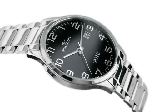 ZEGAREK MĘSKI RUBICON RNDD60 (zr078b) - stalowy ZEGAREK MĘSKI RUBICON RNDD60 (zr078b) - stalowy
