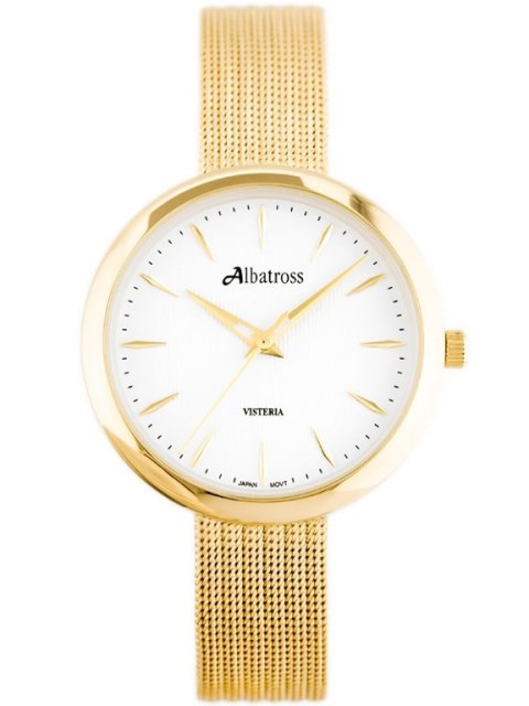 ZEGAREK DAMSKI ALBATROSS ABBC20 (za542c) gold / white ZEGAREK DAMSKI ALBATROSS ABBC20 (za542c) gold / white