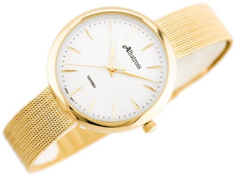 ZEGAREK DAMSKI ALBATROSS ABBC20 (za542c) gold / white ZEGAREK DAMSKI ALBATROSS ABBC20 (za542c) gold / white