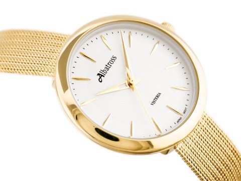 ZEGAREK DAMSKI ALBATROSS ABBC20 (za542c) gold / white ZEGAREK DAMSKI ALBATROSS ABBC20 (za542c) gold / white