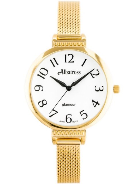 ZEGAREK DAMSKI ALBATROSS ABBC22 (za544a) gold / white ZEGAREK DAMSKI ALBATROSS ABBC22 (za544a) gold / white