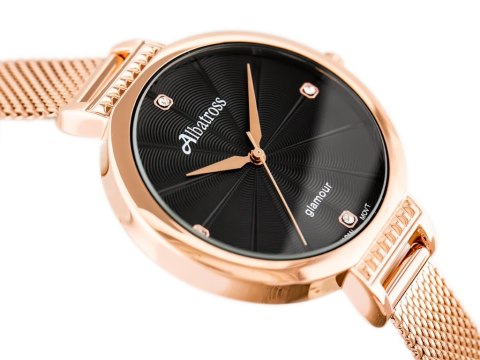 ZEGAREK DAMSKI ALBATROSS ABBC22 (za544c) rose gold / black ZEGAREK DAMSKI ALBATROSS ABBC22 (za544c) rose gold / black