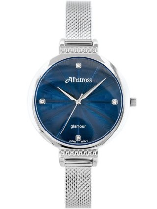 ZEGAREK DAMSKI ALBATROSS ABBC22 (za544d) silver / navy blue