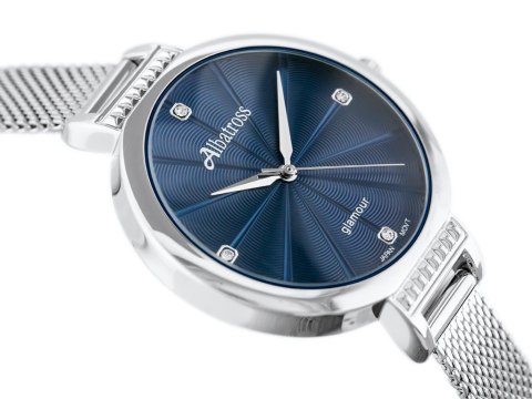 ZEGAREK DAMSKI ALBATROSS ABBC22 (za544d) silver / navy blue ZEGAREK DAMSKI ALBATROSS ABBC22 (za544d) silver / navy blue