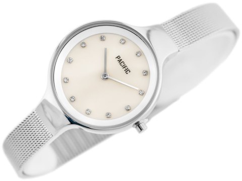 ZEGAREK DAMSKI PACIFIC 6009 (zy596a) - silver/pearl ZEGAREK DAMSKI PACIFIC 6009 (zy596a) - silver/pearl